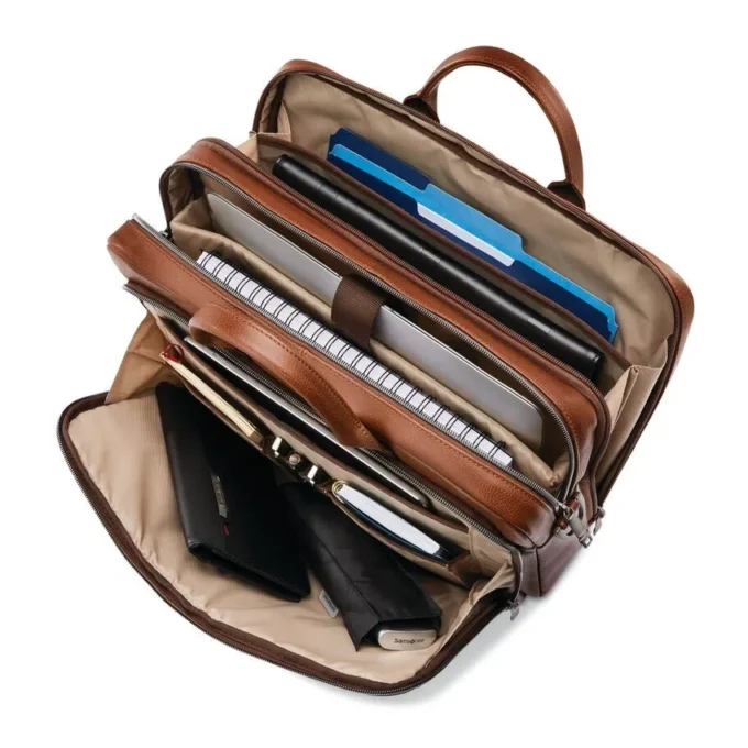 Borsa in pelle classica con apertura superiore Borsa in pelle classica con apertura superiore